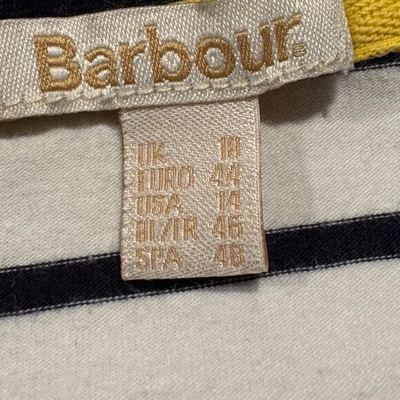 Barbour Womens Top Kielder Tee Spell Out Preppy Nautical Retro Casual Stripe 14 - Picture 3 of 5